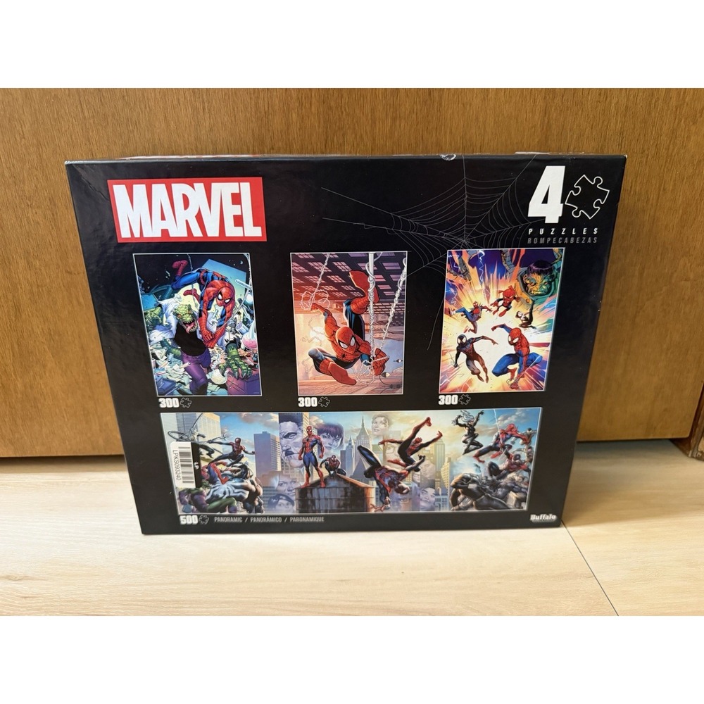 4 Pack Superhero Comic Book Scene Action Jigsaw Board Game Set Pcs